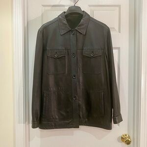 Beautiful Black Leather Jacket | EU size 48 | EUC